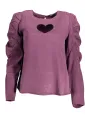 "Desigual Hemden im Sale | "Desigual Viola Herz-Ausschnitt Langarmshirt" online kaufen"|Planet-Deluxe