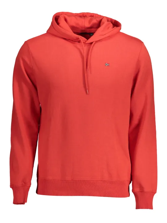 "Napapijri Sweatshirts im Sale | Napapijri Bio-Baumwoll Hoodie Korallenrot online kaufen"|Planet-Deluxe
