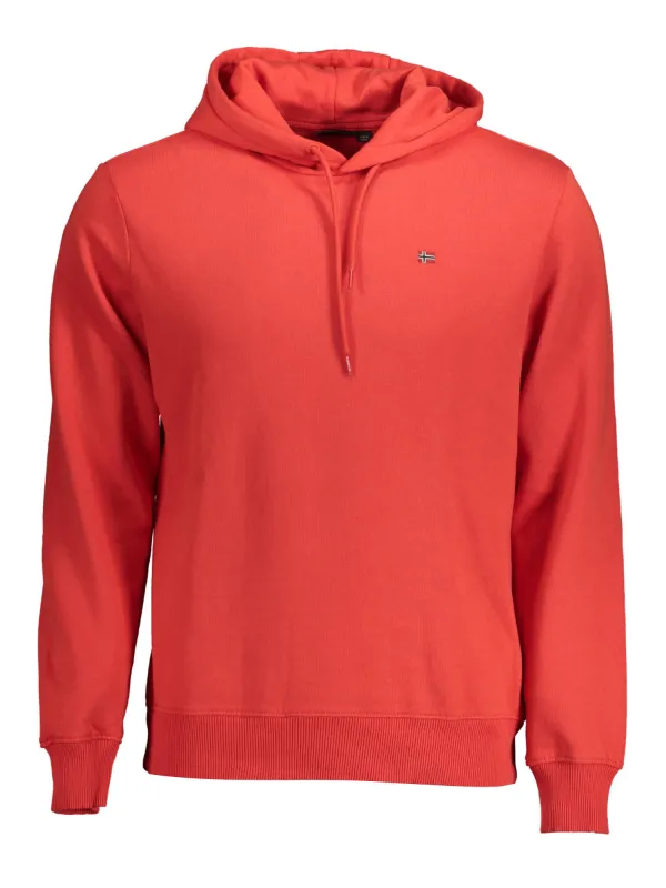"Napapijri Sweatshirts im Sale | Napapijri Bio-Baumwoll Hoodie Korallenrot online kaufen"|Planet-Deluxe