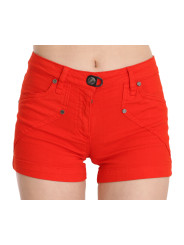 Shorts Chic Mid Waist Mini Shorts in Vibrant Orange 180,00 € 7333413030245 | Planet-Deluxe
