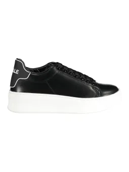 "Gaelle Paris: Elegante Schwarze Ledersneakers – Stil Pur"