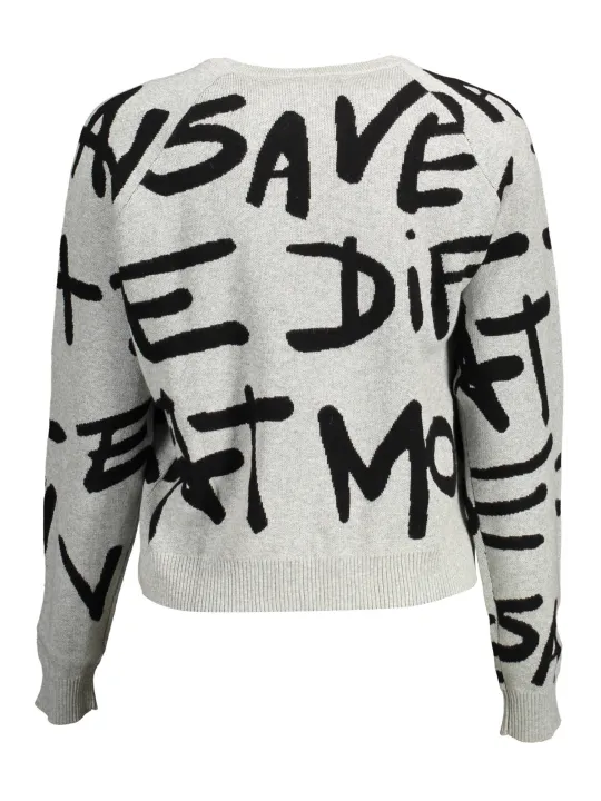 "Desigual Startseite im Sale | GRAUER PULLOVER FÜR DAMEN VON DESIGUAL online kaufen"|Planet-Deluxe