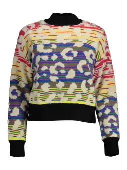 Desigual Damen Bluse: Kreative Streifen & Tierprint, Rundhals