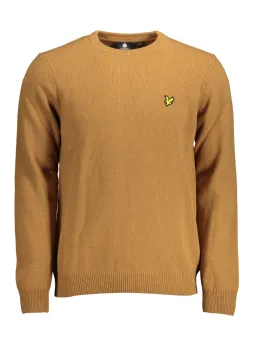 "LyleScott Brauner Rundhals-Pullover – Klassischer Stil"