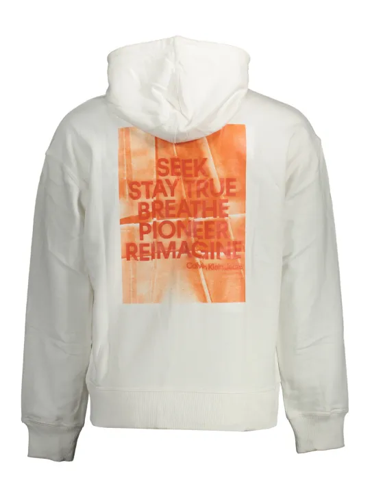 "Calvin Klein Sweatshirts im Sale | Calvin Klein Relax Langarm Hoodie Weiß online kaufen"|Planet-Deluxe