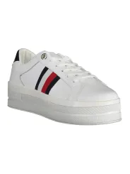 "Tommy Hilfiger Sneakers im Sale | Tommy Hilfiger Damen Sneaker FW0FW06731F_BIANCO_YBR – Stilvoller und Nachhaltiger Freizeitschuh mit 4,5 cm Sohle und Recycelte online kaufen"|Planet-Deluxe