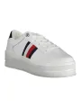 "Tommy Hilfiger Sneakers im Sale | Tommy Hilfiger Damen Sneaker FW0FW06731F_BIANCO_YBR – Stilvoller und Nachhaltiger Freizeitschuh mit 4,5 cm Sohle und Recycelte online kaufen"|Planet-Deluxe