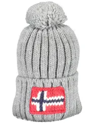 "Napapijri Caps & Mützen im Sale | Napapijri Graue Beanie mit Bommel online kaufen"|Planet-Deluxe