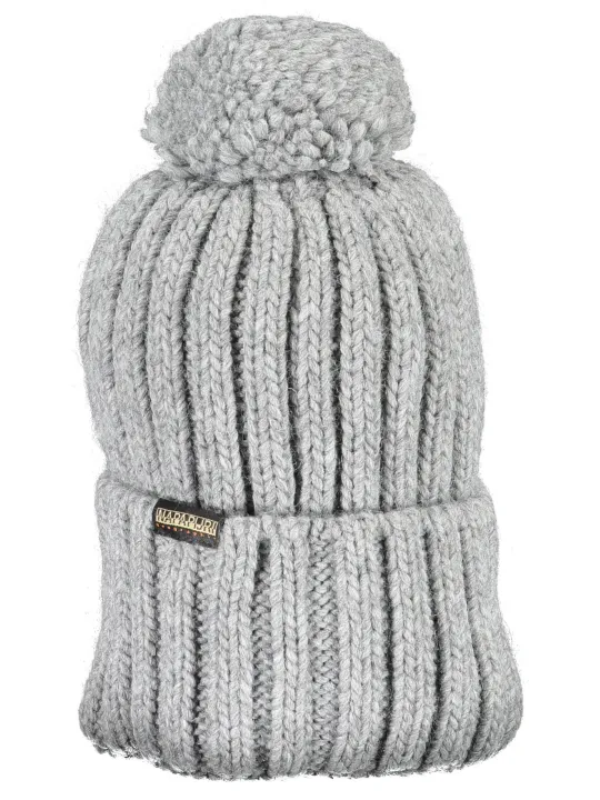 "Napapijri Caps & Mützen im Sale | Napapijri Graue Beanie mit Bommel online kaufen"|Planet-Deluxe