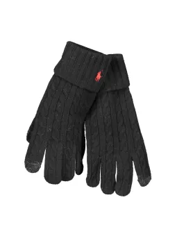 RALPH LAUREN Elegante Schwarze Strickhandschuhe