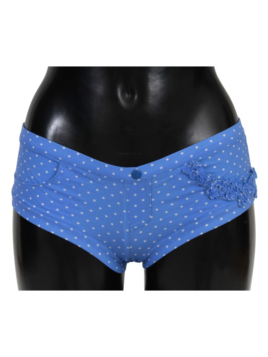 Heads with günstig Kaufen-Chic Blue Dotted Designer Bikini Set. Chic Blue Dotted Designer Bikini Set <![CDATA[Step into the sun with this stunning Ermanno Scervino Blue Dotted Bikini Swimsuit. Guaranteed to turn heads, this brand new, tag-attached two-piece is perfect for your nex