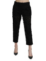 Jeans & Pants Elegant Straight Cropped Lace Trousers 1.660,00 € 8059226177739 | Planet-Deluxe