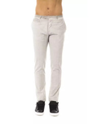 Jeans & Pants Sleek Gray Casual Fit Cotton Pants for Men 150,00 € 2000032963500 | Planet-Deluxe