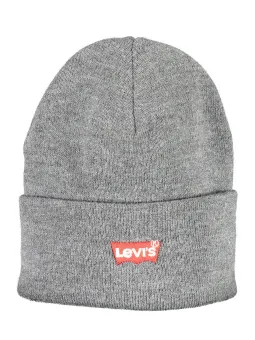 "Levi's Graue Beanie mit Logo – Stil und Komfort vereint"