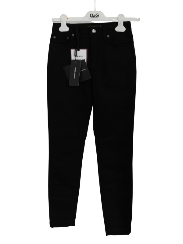 Jeans & Pants Chic Black Low Waist Skinny Jeans 500,00 € 8057001787388 | Planet-Deluxe