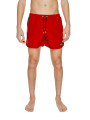 Rote Badehose mit Neonstreifen