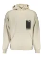 "Calvin Klein Sweatshirts im Sale | Calvin Klein Unisex Beige Schwarz Kapuzenpullover mit Logo und Tasche online kaufen"|Planet-Deluxe