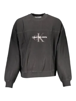 Calvin Klein Sweatshirt: Schwarz, Logo & Kontrastdetails