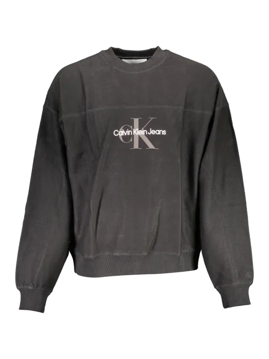 "Calvin Klein Sweatshirts im Sale | Calvin Klein Schwarzer Langarm-Sweater mit Logo online kaufen"|Planet-Deluxe