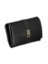 "Tommy Hilfiger Geldbörsen im Sale | Tommy Hilfiger AW0AW14234_NERO_BDS - Elegante Schwarze Leder-Geldbörse mit Goldenen Details für Stilbewusste Damen und Herren online kaufen"|Planet-Deluxe