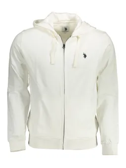 "U.S. POLO Weißer Kapuzenpullover – Klassischer Komfort"