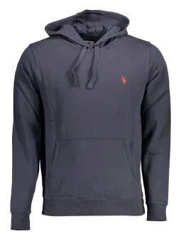 Marineblauer U.S. POLO Hoodie mit Logo & Mitteltasche