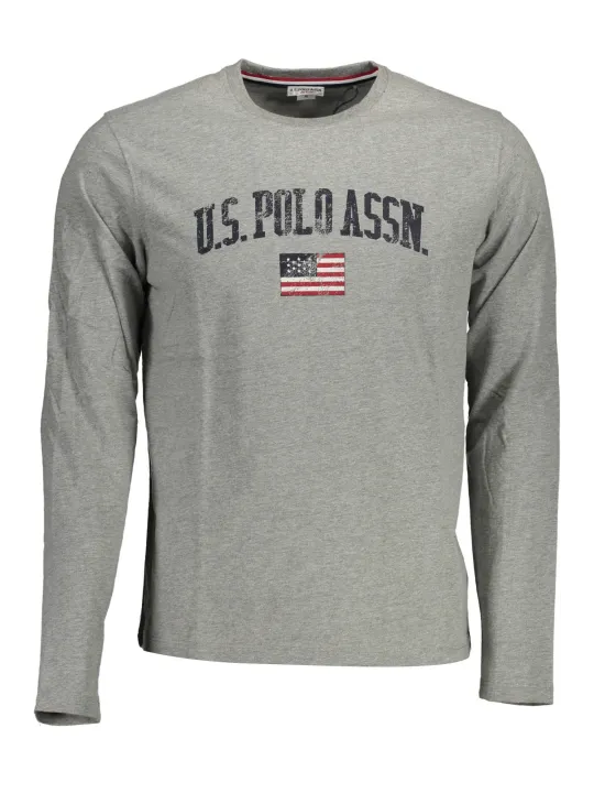 "U.S. POLO T-Shirts im Sale | US POLO T-SHIRT LANGARM HERREN GRAU online kaufen"|Planet-Deluxe