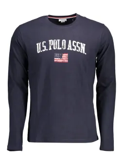 "Klassisches Blaues U.S. POLO Langarmshirt für Herren"