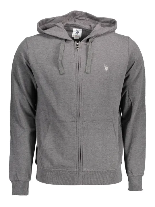 "U.S. POLO Sweatshirts im Sale | US POLO SWEATSHIRT MIT REISSVERSCHLUSS GRAU MAN online kaufen"|Planet-Deluxe