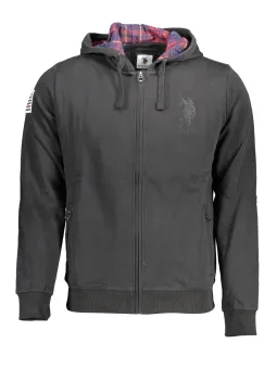 "Klassischer U.S. Polo Hoodie Schwarz – Stil & Komfort"