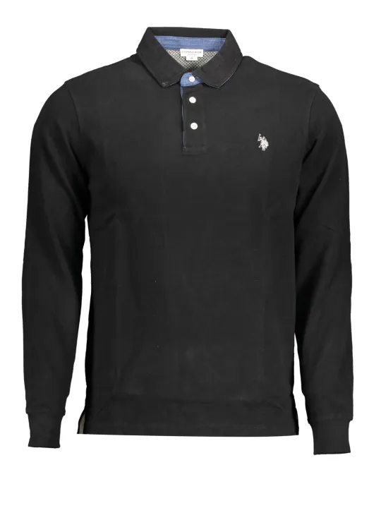 "U.S. POLO Startseite im Sale | US POLO MAN SCHWARZES LANGARM-POLOSHIRT online kaufen"|Planet-Deluxe