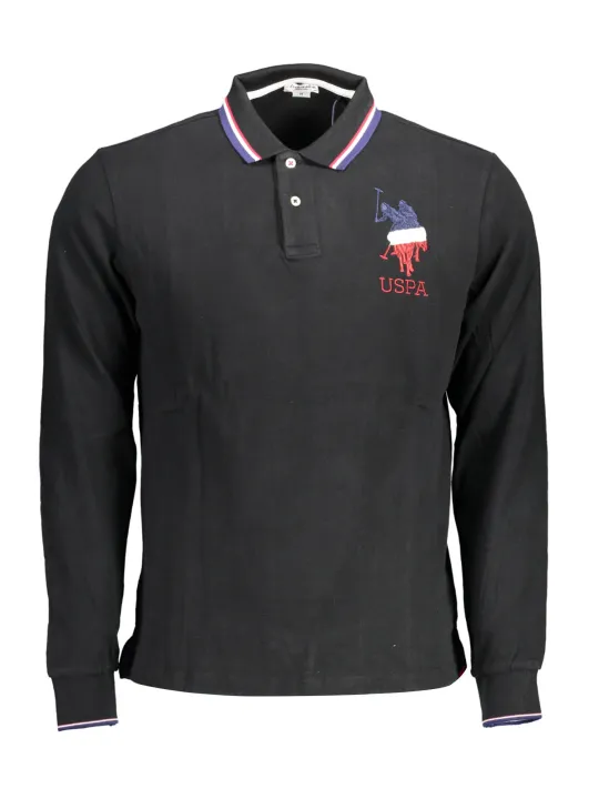 "U.S. POLO Poloshirts im Sale | US POLO HERREN LANGARM POLO SCHWARZ online kaufen"|Planet-Deluxe