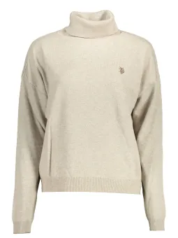 US Polo Classic Rollkragenpullover Beige - Elegante Bluse