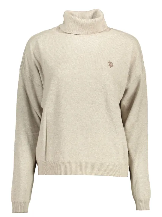 "U.S. POLO Startseite im Sale | BEIGE ROLLKRAGEN-POLOSHIRT FÜR US-DAMEN online kaufen"|Planet-Deluxe