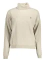 "U.S. POLO Startseite im Sale | BEIGE ROLLKRAGEN-POLOSHIRT FÜR US-DAMEN online kaufen"|Planet-Deluxe