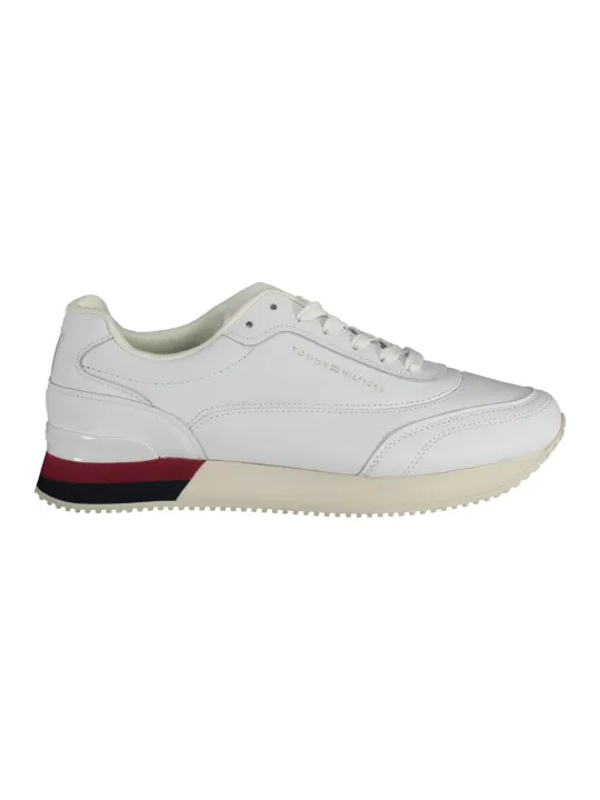 "Tommy Hilfiger Sneakers im Sale | Tommy Hilfiger Weißer Sneaker FW0FW06836F – Stilvoller Sportschuh mit Kontrastdetails und Komfort für den Alltag online kaufen"|Planet-Deluxe