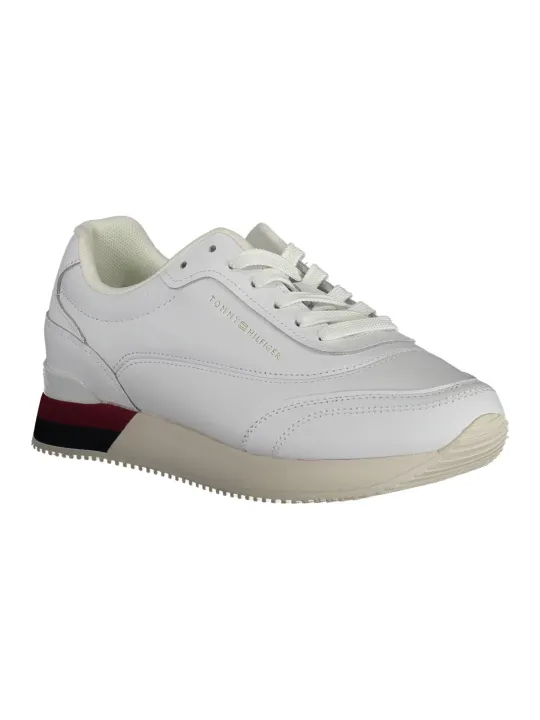 "Tommy Hilfiger Sneakers im Sale | Tommy Hilfiger Weißer Sneaker FW0FW06836F – Stilvoller Sportschuh mit Kontrastdetails und Komfort für den Alltag online kaufen"|Planet-Deluxe