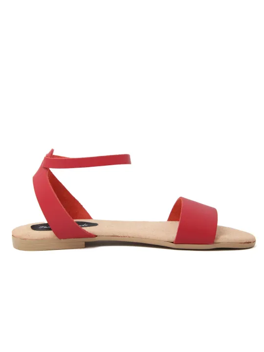 Roter Damen-Riemchensandal Fashion Attitude