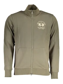 LA MARTINA Olivgrünes Sweatshirt mit Reißverschluss