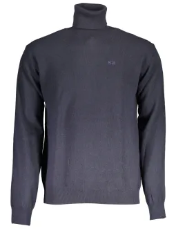 "La Martina Elegance: Blauer Rollkragenpullover"