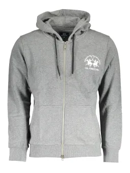 "LA MARTINA Hoodie Grau mit Kontrastdetails - Sweatshirt"