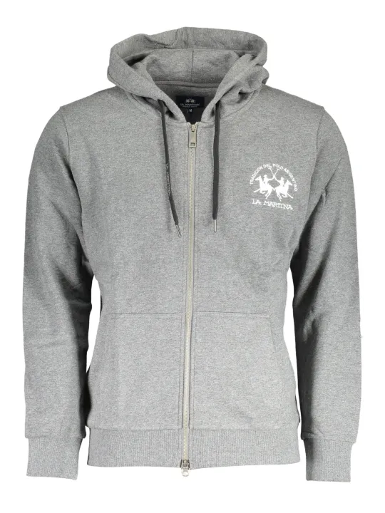 "LA MARTINA Sweatshirts im Sale | La Martina Grauer Kapuzenhoodie mit Kontrastdetails online kaufen"|Planet-Deluxe