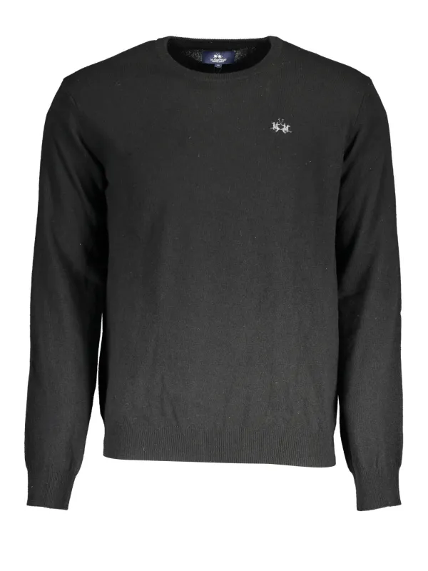 "LA MARTINA Pullover im Sale | "LA MARTINA Schwarzer Merino-Pullover" online kaufen"|Planet-Deluxe