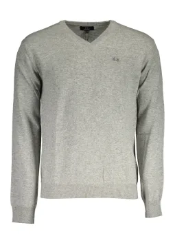 LA MARTINA Herrenpullover Grau V-Ausschnitt, stilvoll