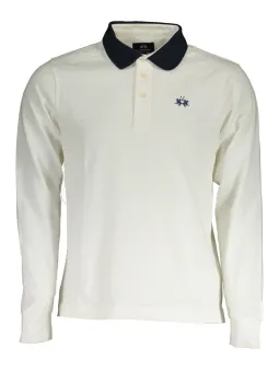 Klassisches LA MARTINA Langarm-Poloshirt in Weiß