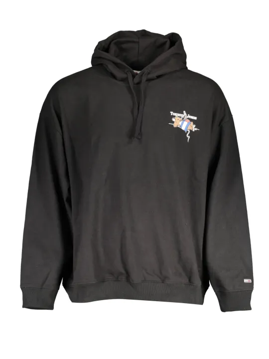 "Tommy Hilfiger Sweatshirts im Sale | Tommy Hilfiger Klassik Hoodie Schwarz Baumwolle Nachhaltig online kaufen"|Planet-Deluxe