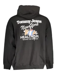"Tommy Hilfiger Sweatshirts im Sale | Tommy Hilfiger Klassik Hoodie Schwarz Baumwolle Nachhaltig online kaufen"|Planet-Deluxe