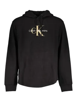 Calvin Klein Kapuzen-Sweatshirt: Schwarz mit Gold-Logo
