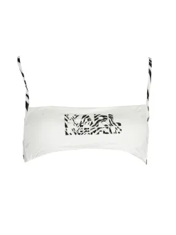 "Karl Lagerfeld Bikini-Top Weiß mit Zebraprint – Stilvoll"