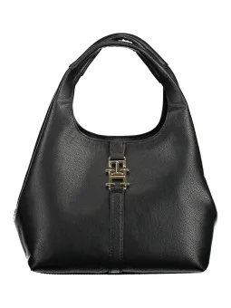 Tommy Hilfiger Elegante Schwarze Lederhandtasche - Einzelstück